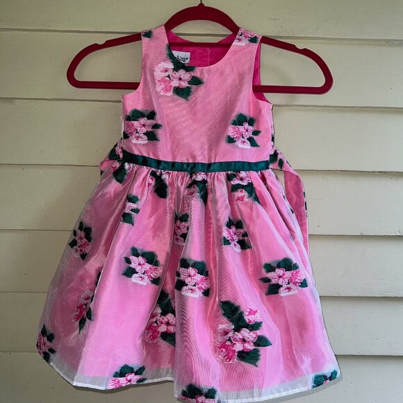 Pippa & Julie Other - PIPPA & JULIE Pink and green floral toddler dress